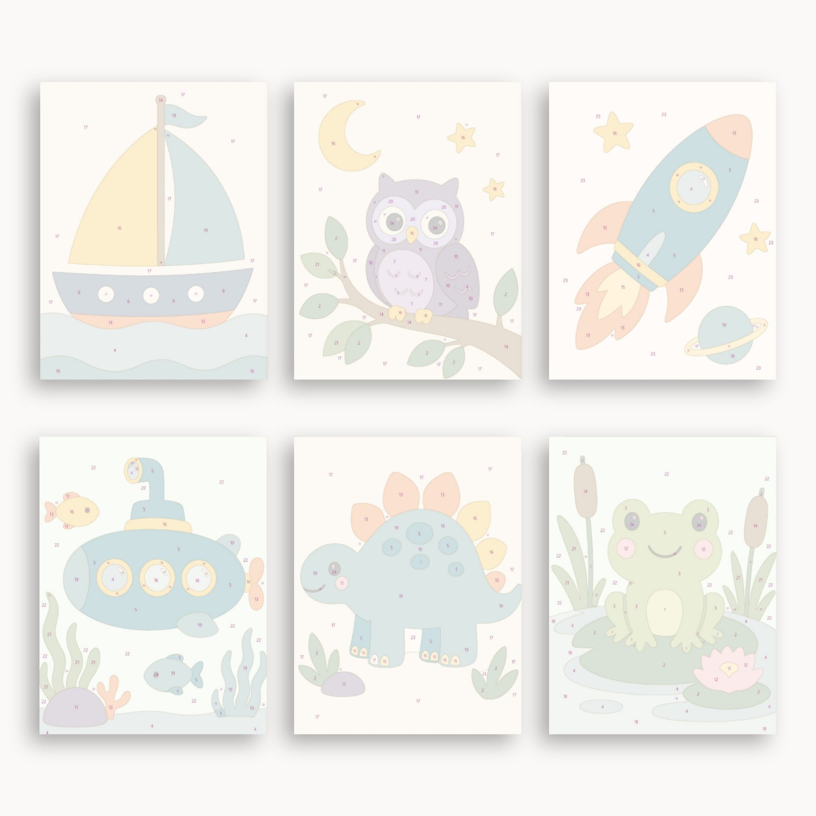 Cute Adventure Mini Paint By Numbers Set