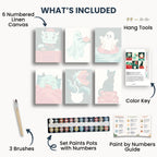Ensemble de mini peinture par numéros Ginkgo Automne