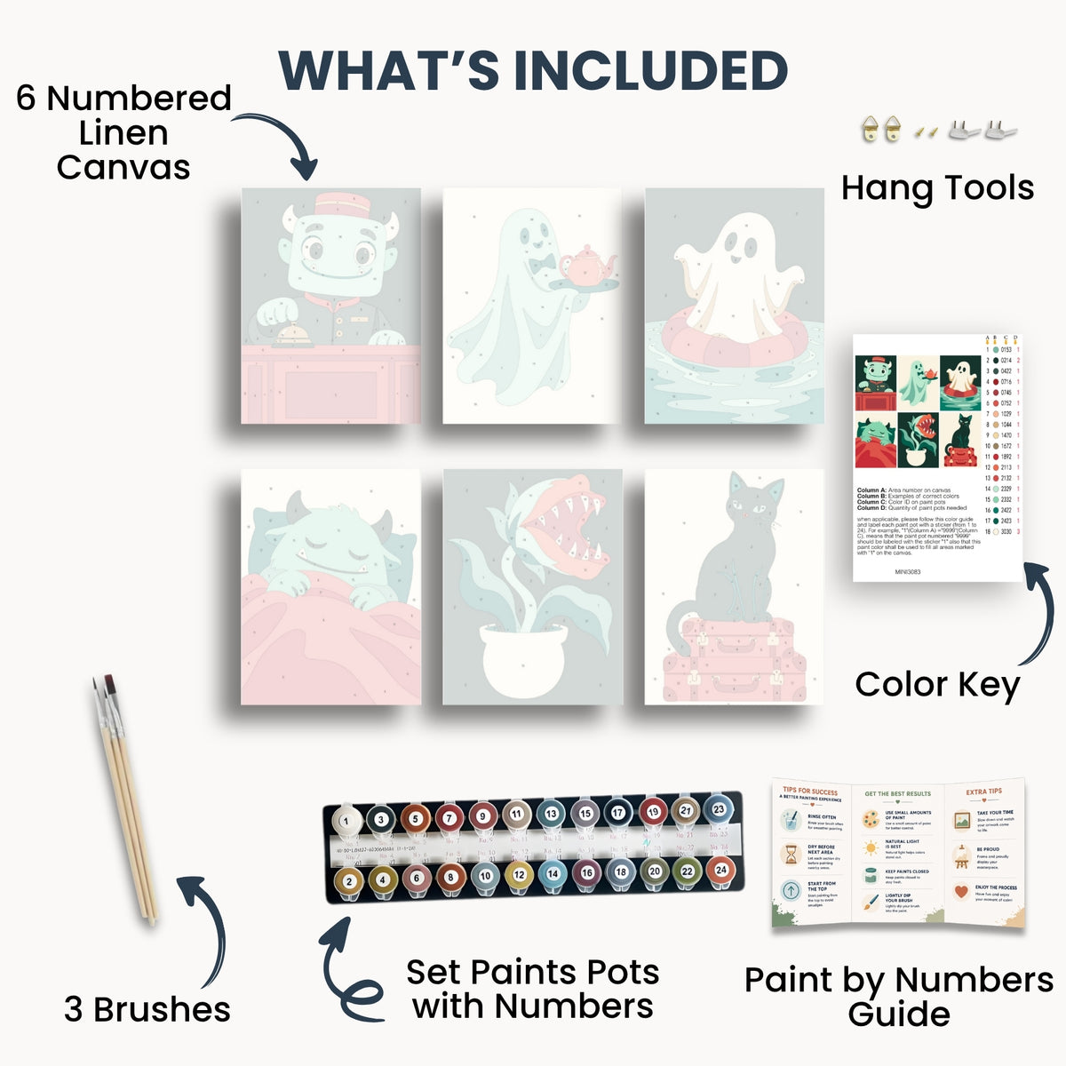 Ensemble de mini peinture par numéros Ginkgo Automne