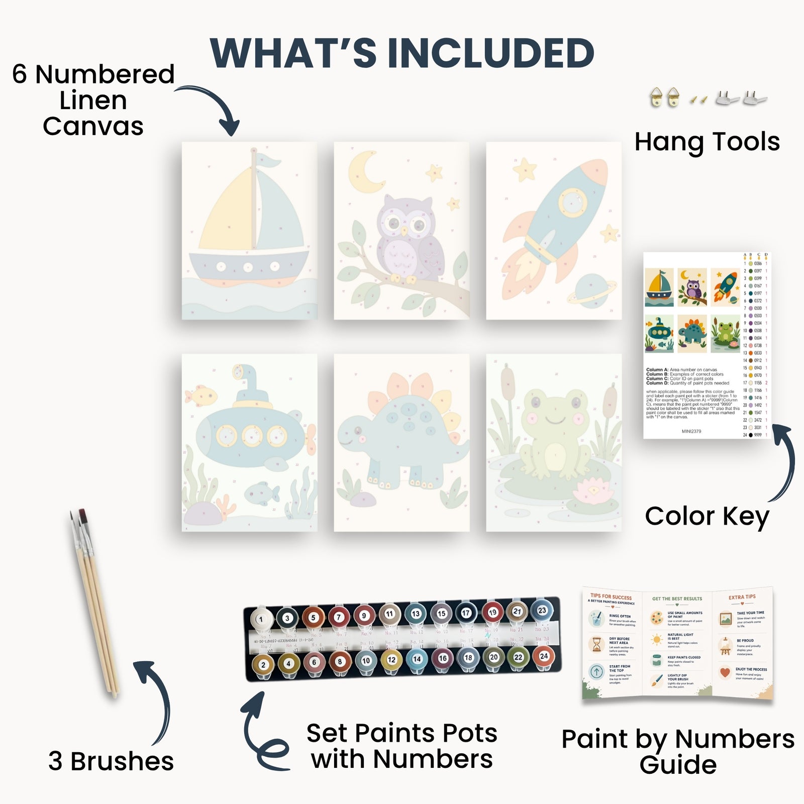 Cute Adventure Mini Paint By Numbers Set