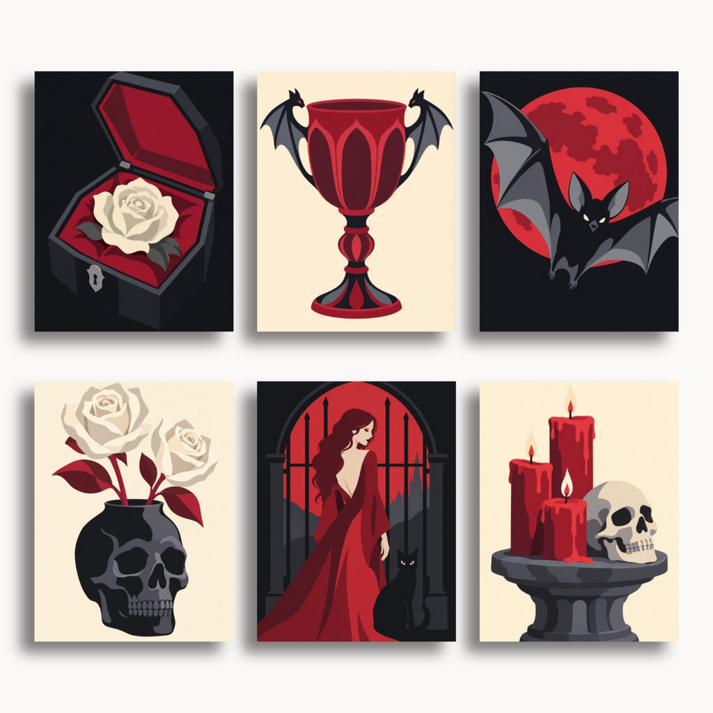 Gothic Vampire Halloween | 6 Mini Kits