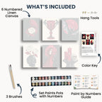 Ensemble de mini peinture par numéros Ginkgo Automne