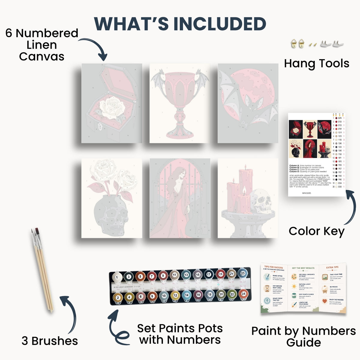 Ensemble de mini peinture par numéros Ginkgo Automne