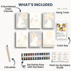Ensemble de mini peinture par numéros Ginkgo Automne