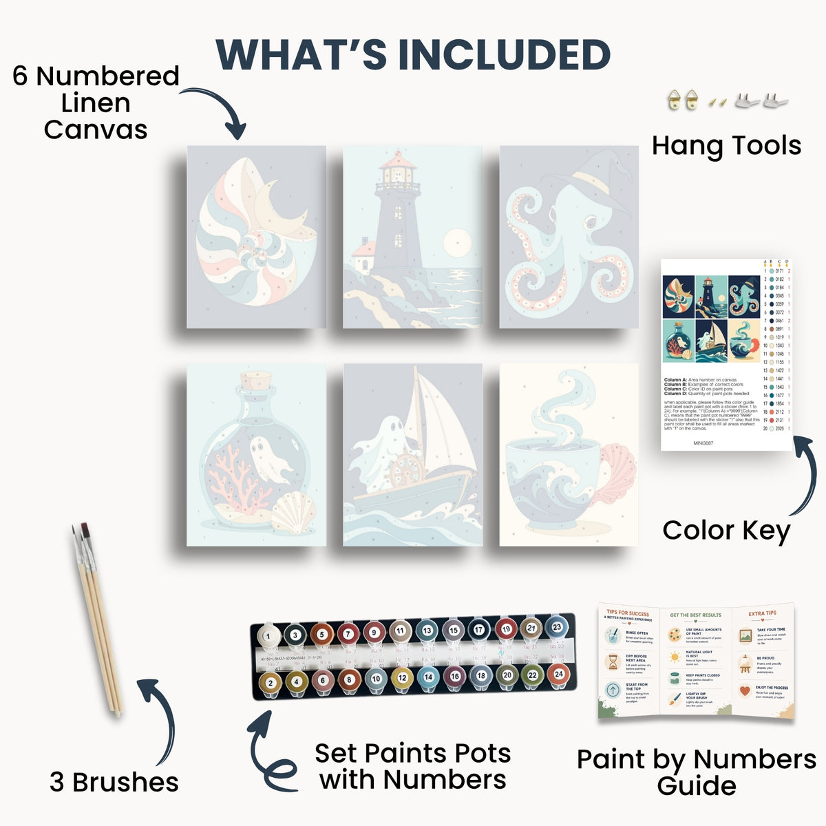 Ensemble de mini peinture par numéros Ginkgo Automne
