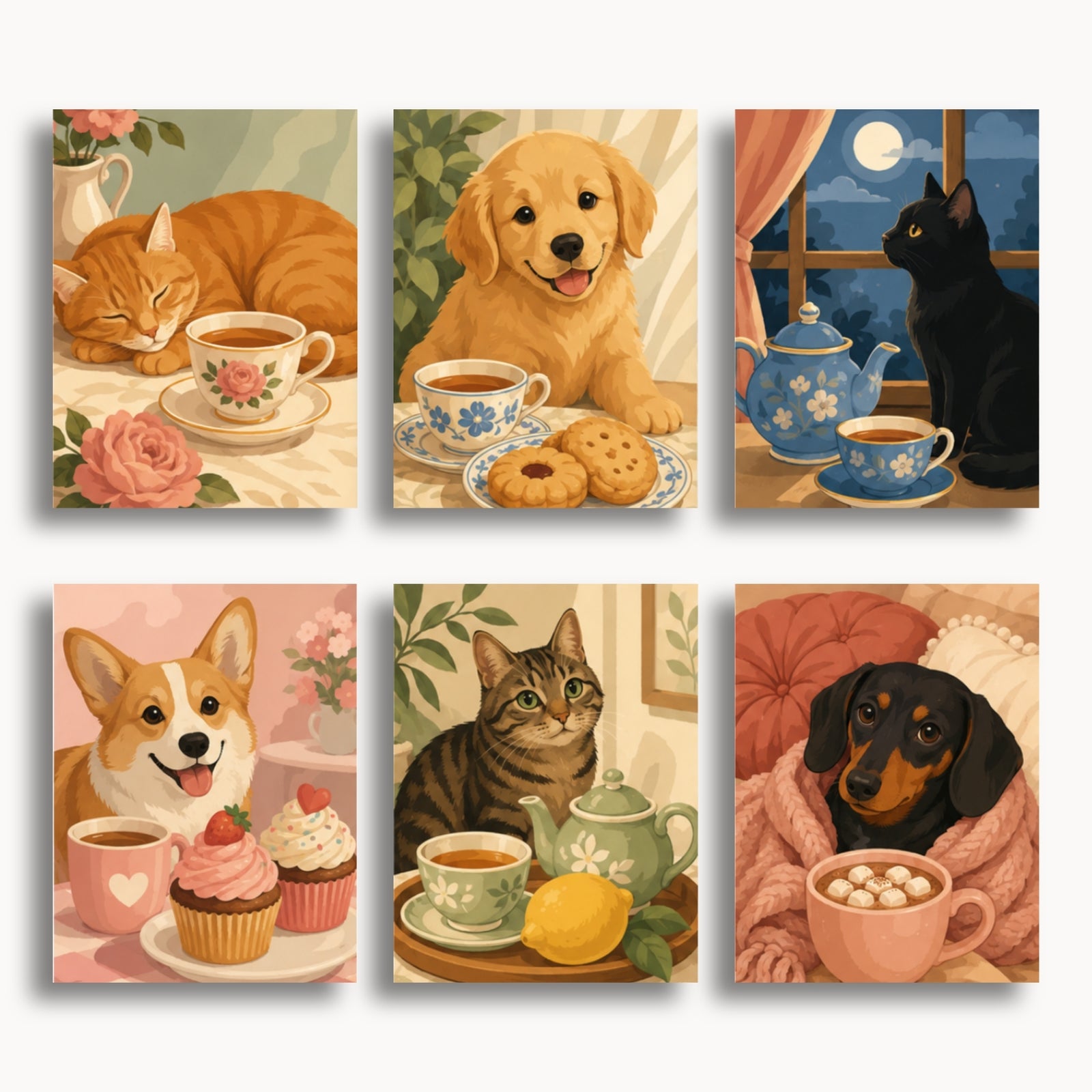 Cosy Pets Mini-Malen-nach-Zahlen-Set