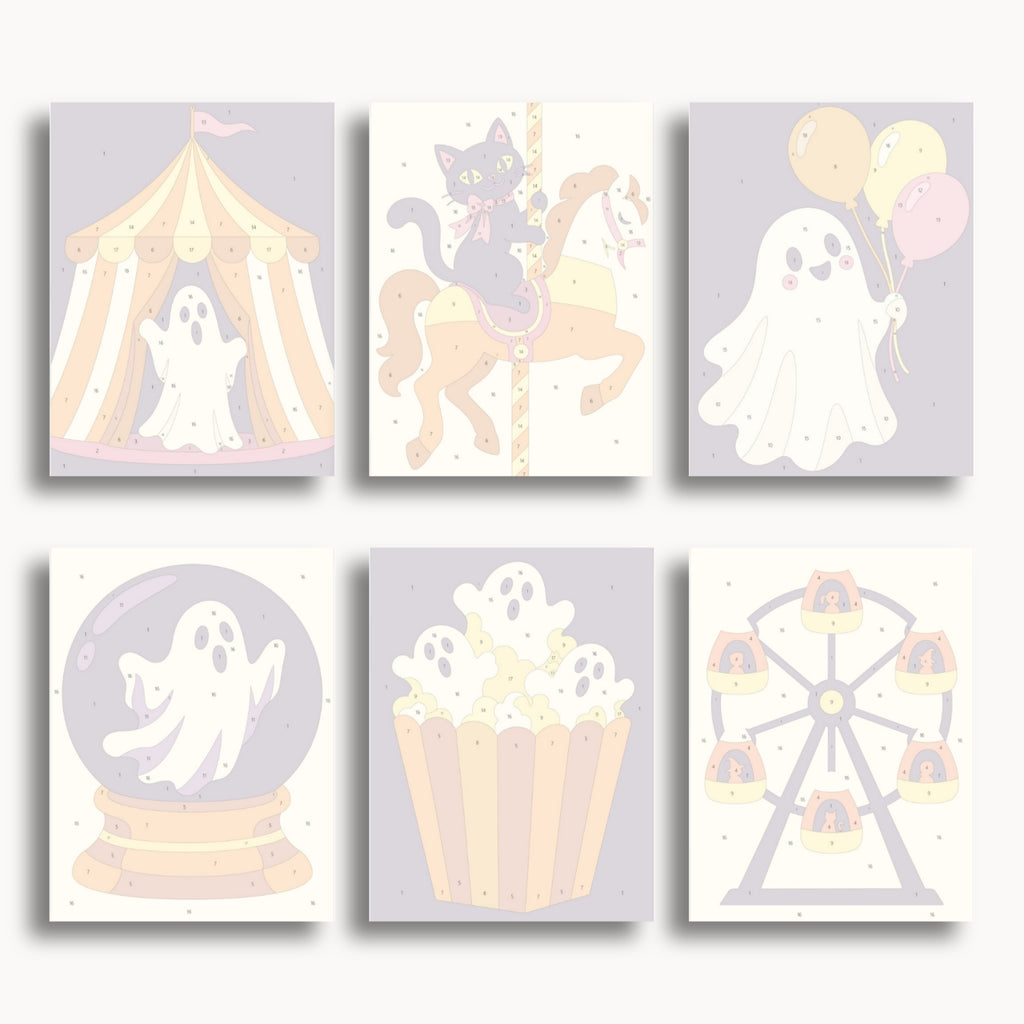 Halloween Carnival Ghosts | 6 Mini Kits