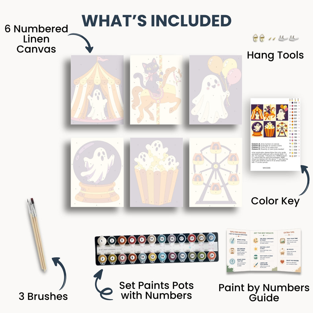 Halloween Carnival Ghosts | 6 Mini Kits