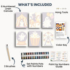 Ensemble de mini peinture par numéros Ginkgo Automne