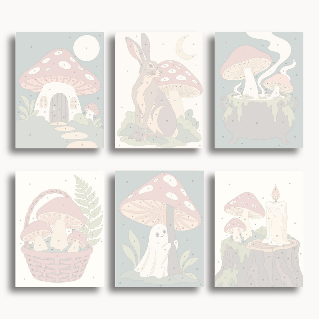Ensemble de mini peinture par numéros Ginkgo Automne