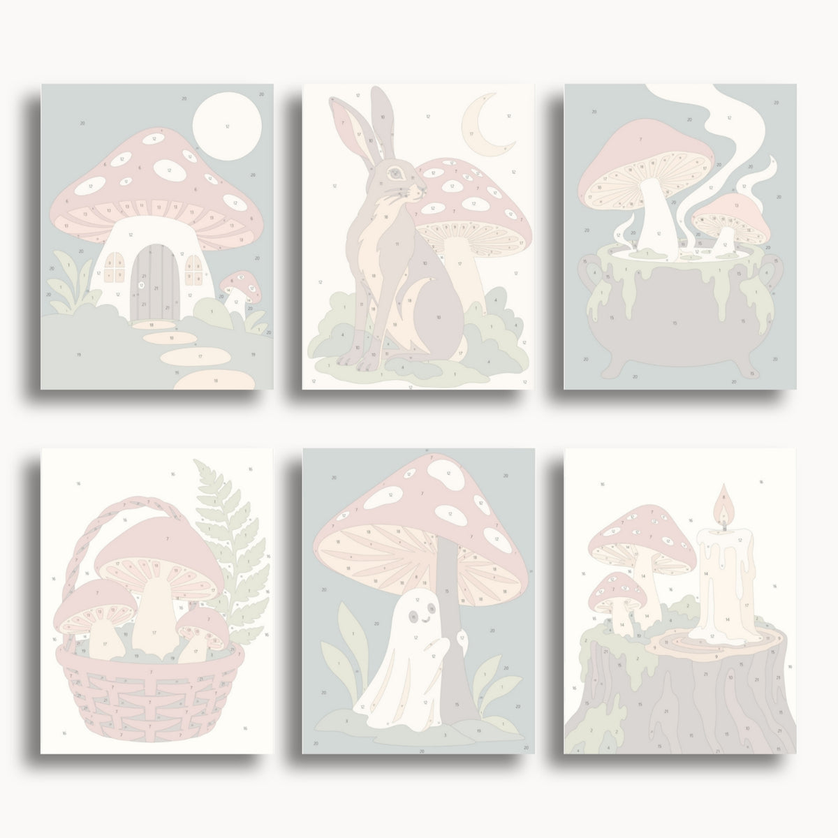 Ensemble de mini peinture par numéros Ginkgo Automne