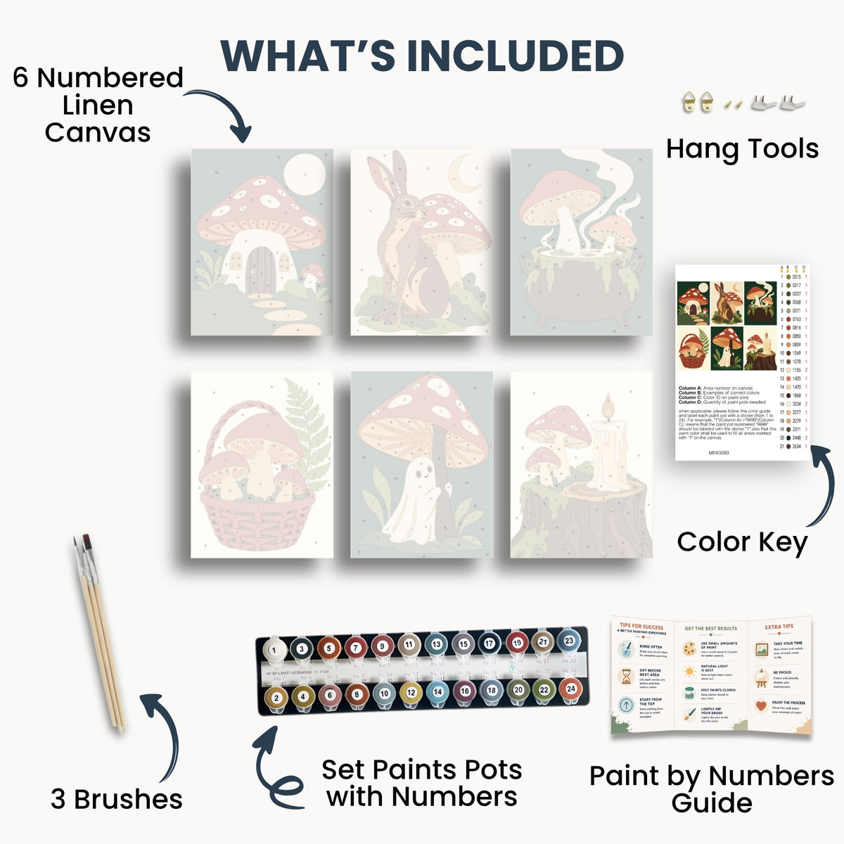 Ensemble de mini peinture par numéros Ginkgo Automne