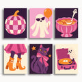 Ensemble de mini peinture par numéros Ginkgo Automne