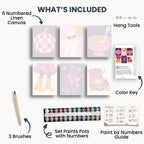 Ensemble de mini peinture par numéros Ginkgo Automne