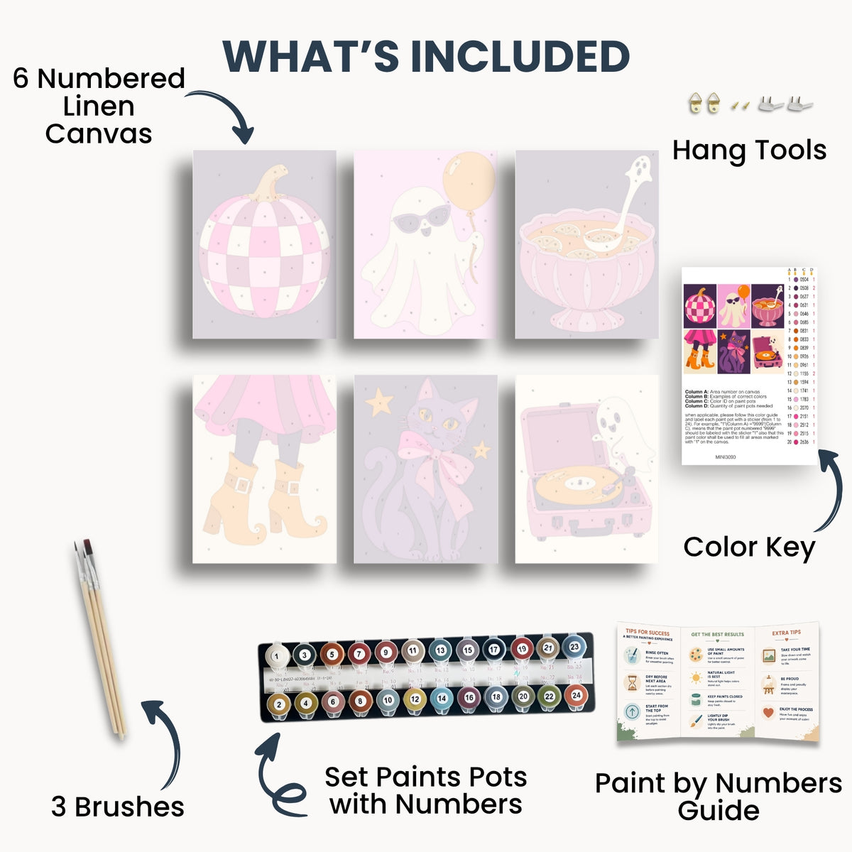 Ensemble de mini peinture par numéros Ginkgo Automne