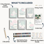 Ensemble de mini peinture par numéros Ginkgo Automne
