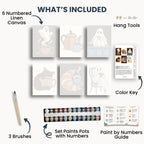 Ensemble de mini peinture par numéros Ginkgo Automne
