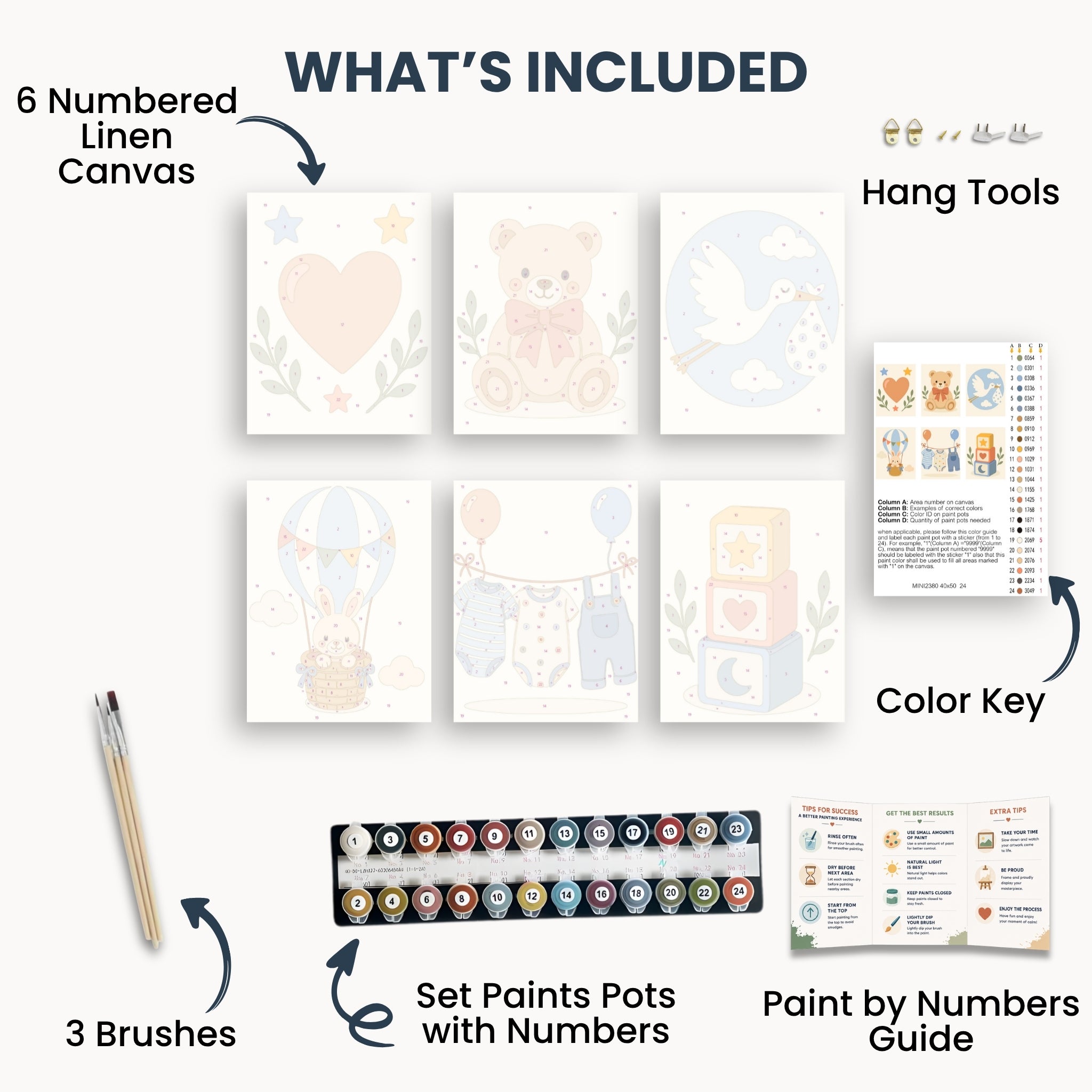 Ensemble de mini peinture par numéros pour spa de luxe