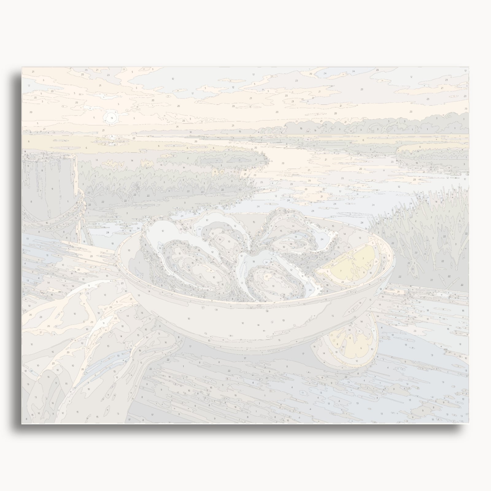 Huîtres au coucher du soleil