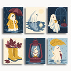 Ensemble de mini peinture par numéros Ginkgo Automne