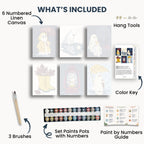 Ensemble de mini peinture par numéros Ginkgo Automne
