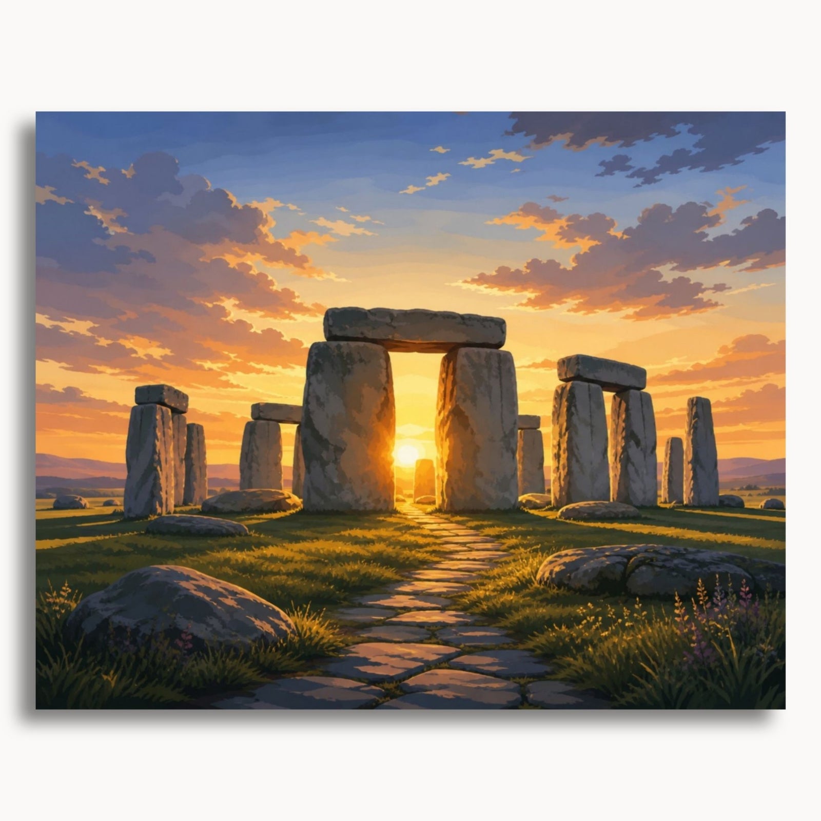 Puesta de sol en Stonehenge