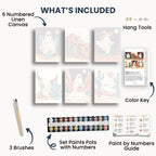 Ensemble de mini peinture par numéros Ginkgo Automne