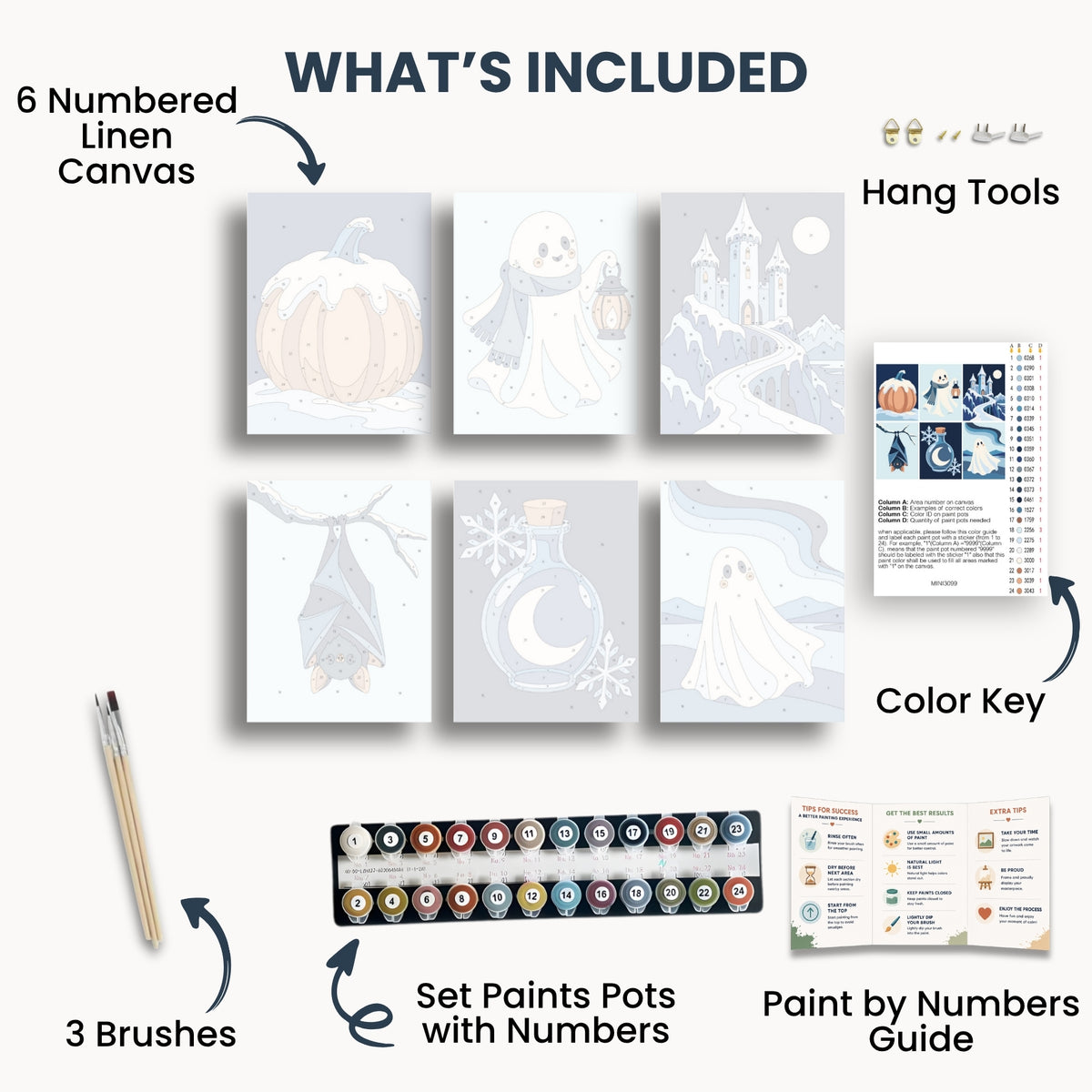 Ensemble de mini peinture par numéros Ginkgo Automne