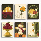 Ensemble de mini peinture par numéros Ginkgo Automne