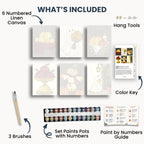 Ensemble de mini peinture par numéros Ginkgo Automne