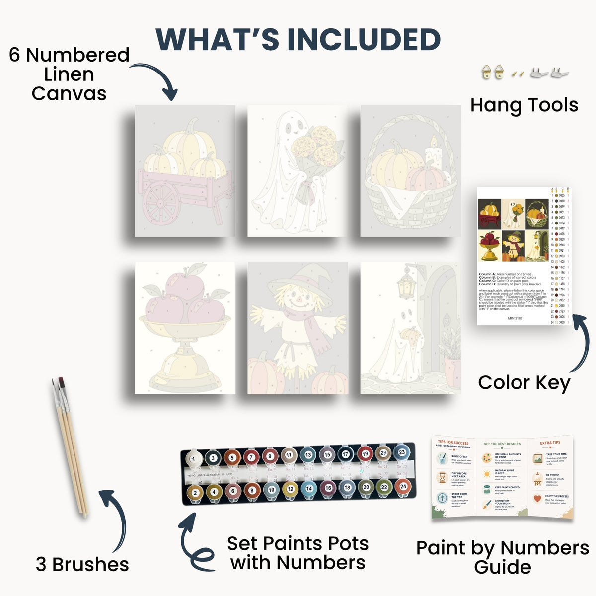 Ensemble de mini peinture par numéros Ginkgo Automne