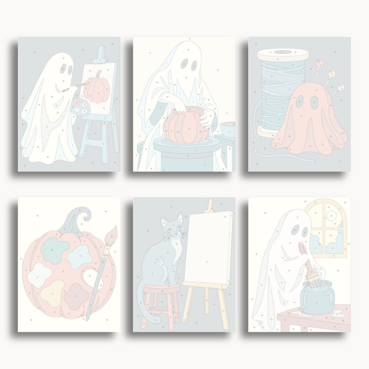 Ensemble de mini peinture par numéros Ginkgo Automne