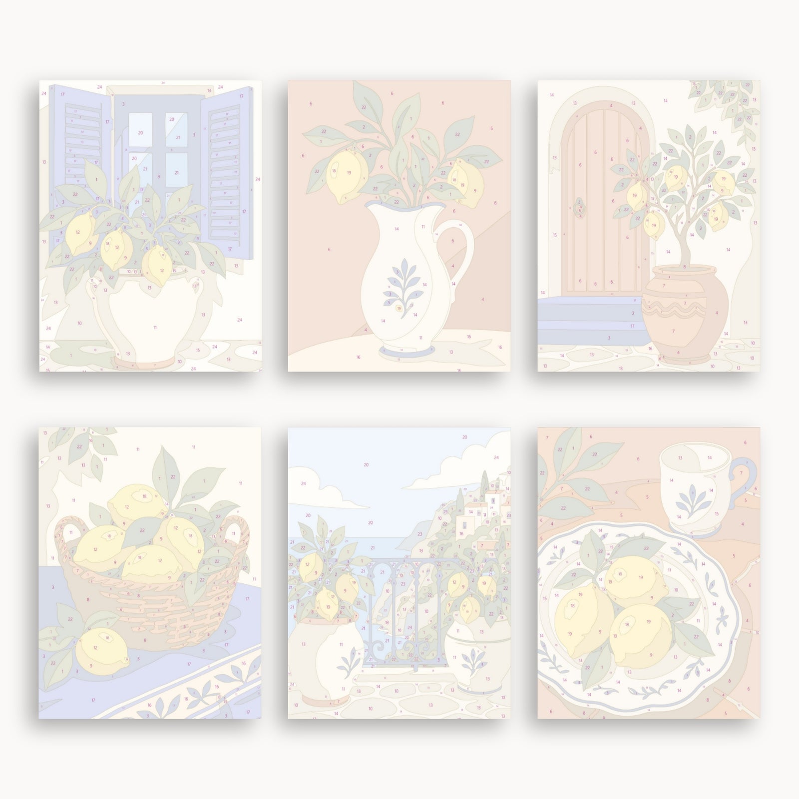 Lemon Grove Mini Paint By Numbers Set