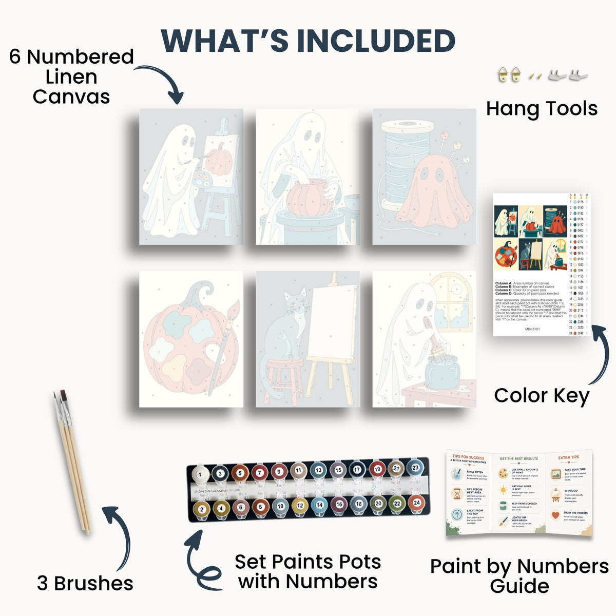 Ensemble de mini peinture par numéros Ginkgo Automne