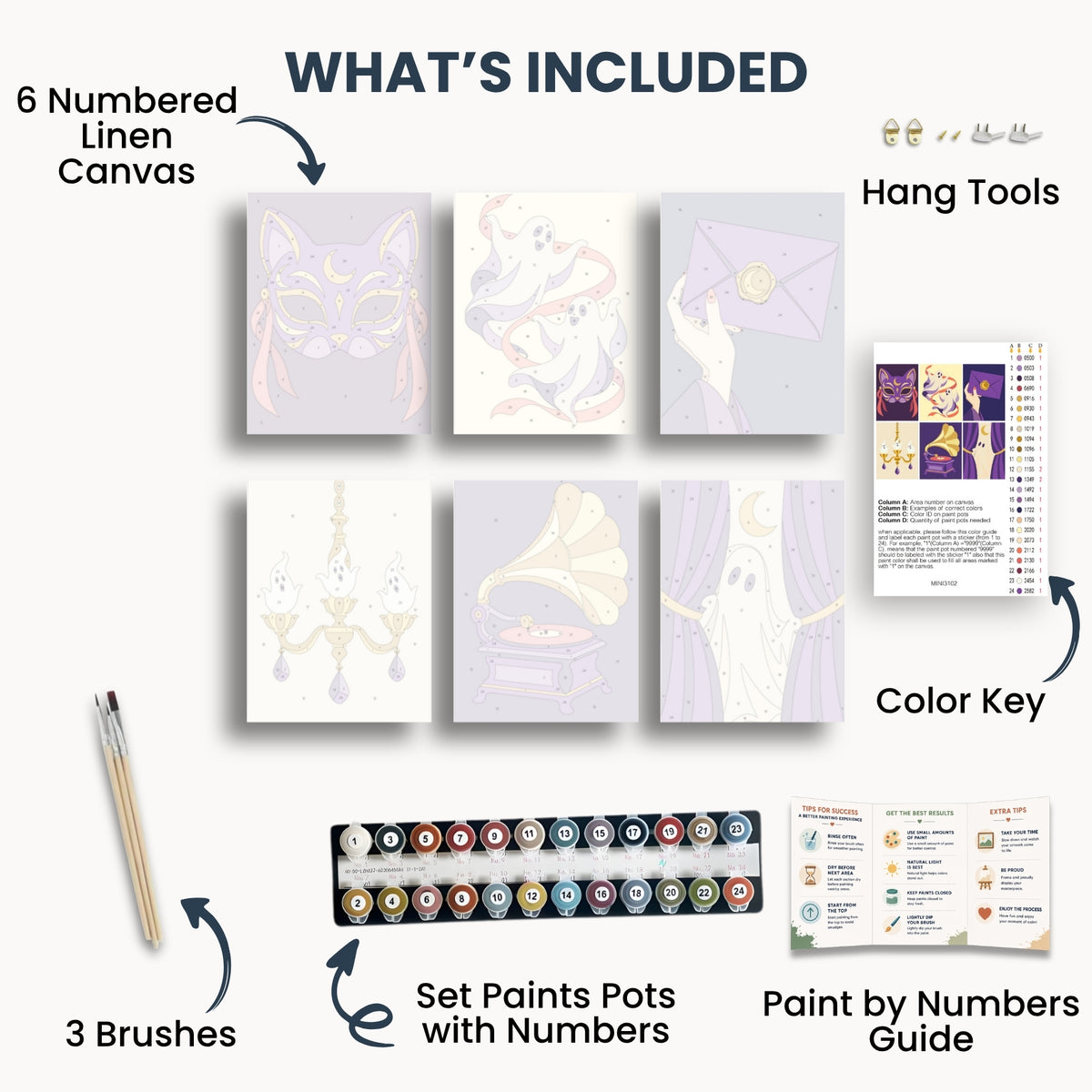 Ensemble de mini peinture par numéros Ginkgo Automne
