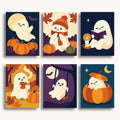 Cozy Ghosts Mini Paint By Numbers Set
