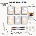 Cozy Ghosts Mini Paint By Numbers Set