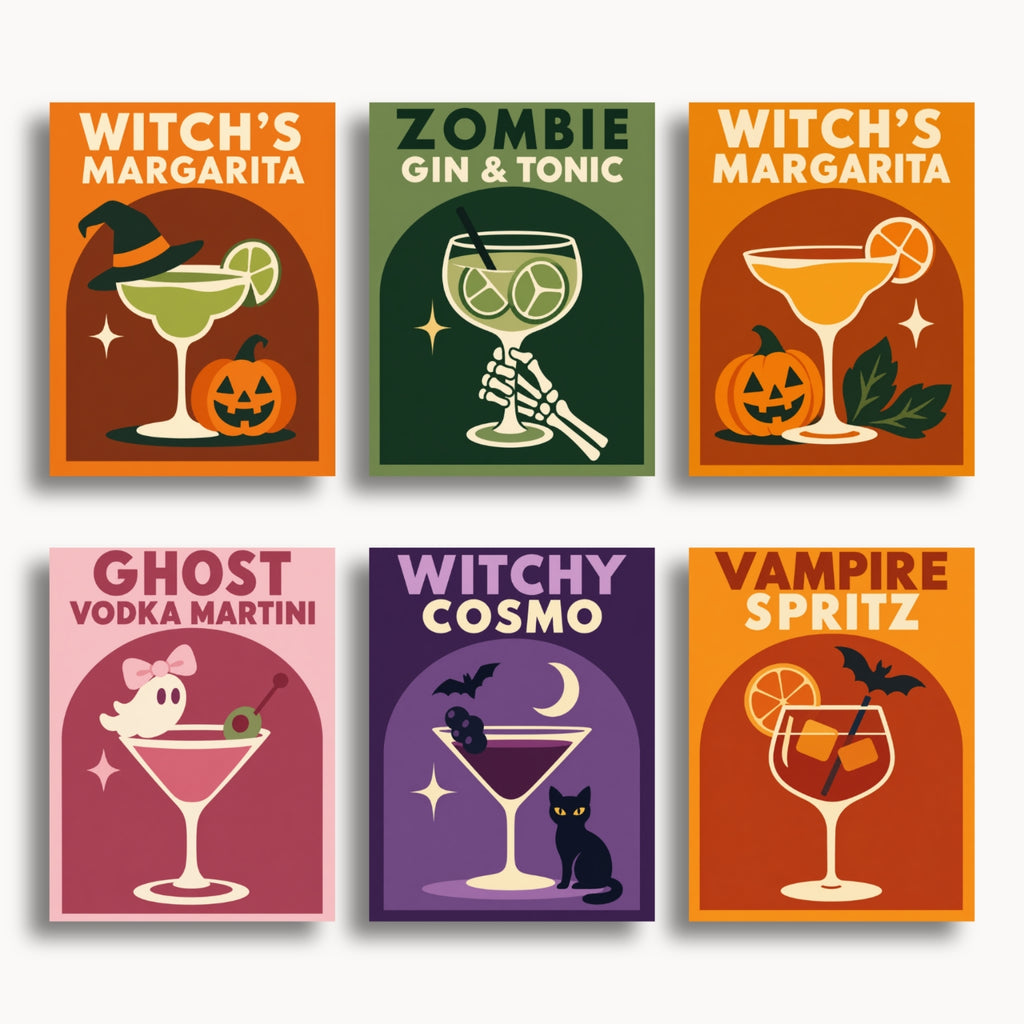Witchy Cocktails Mini Paint By Numbers Set