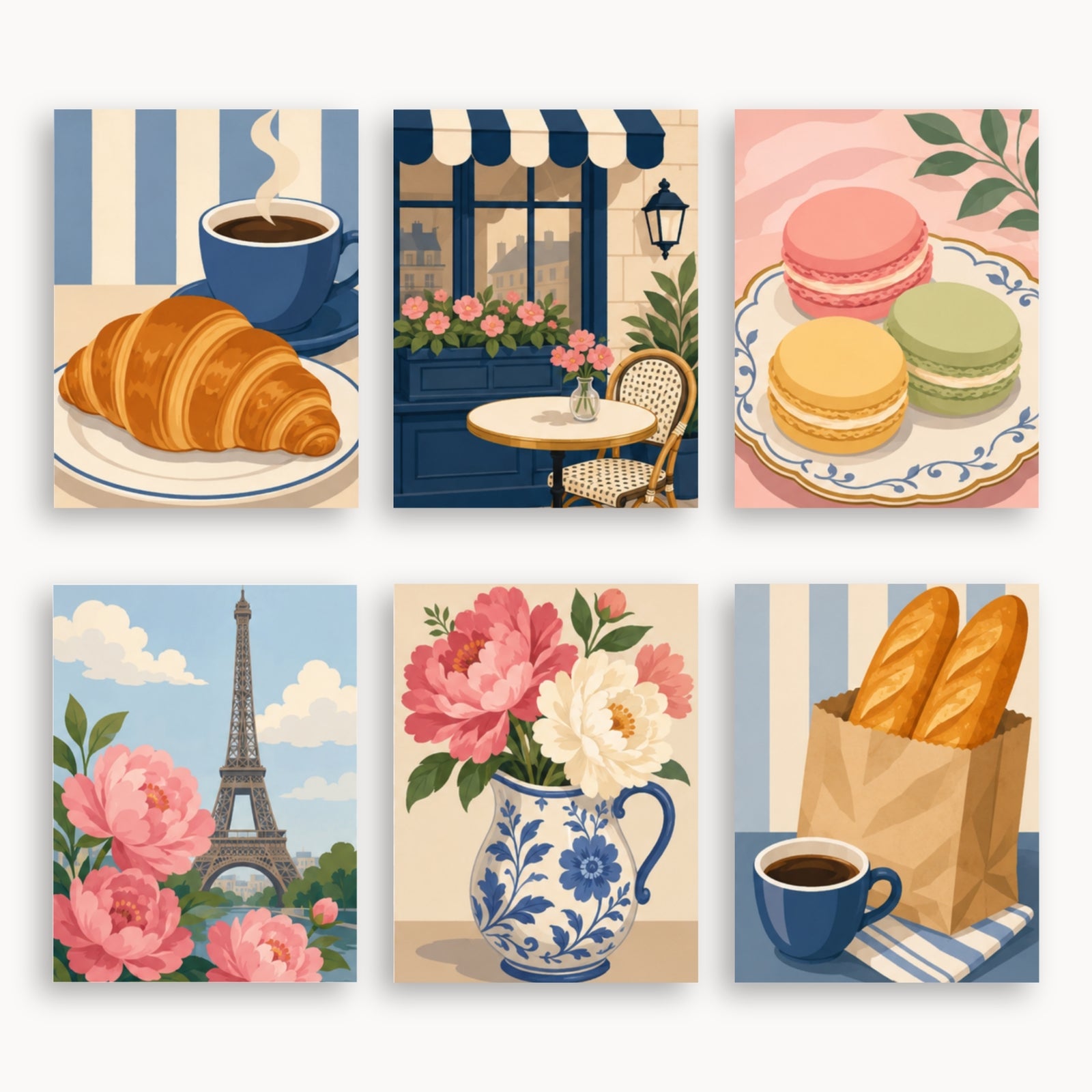 Paris Café Mini Paint By Numbers Set