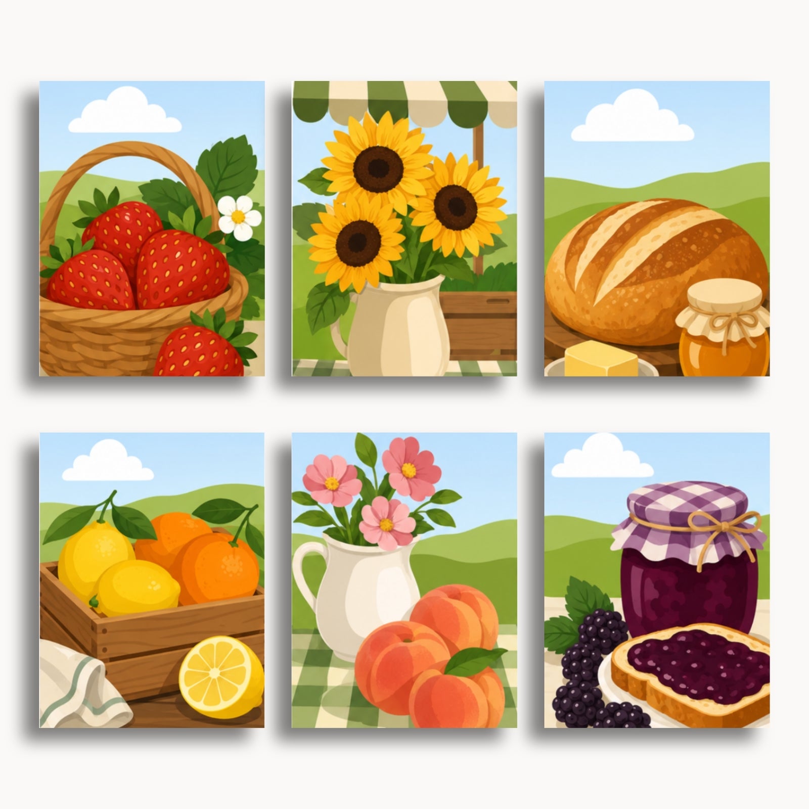 Farmers Market Mini Paint By Numbers Set