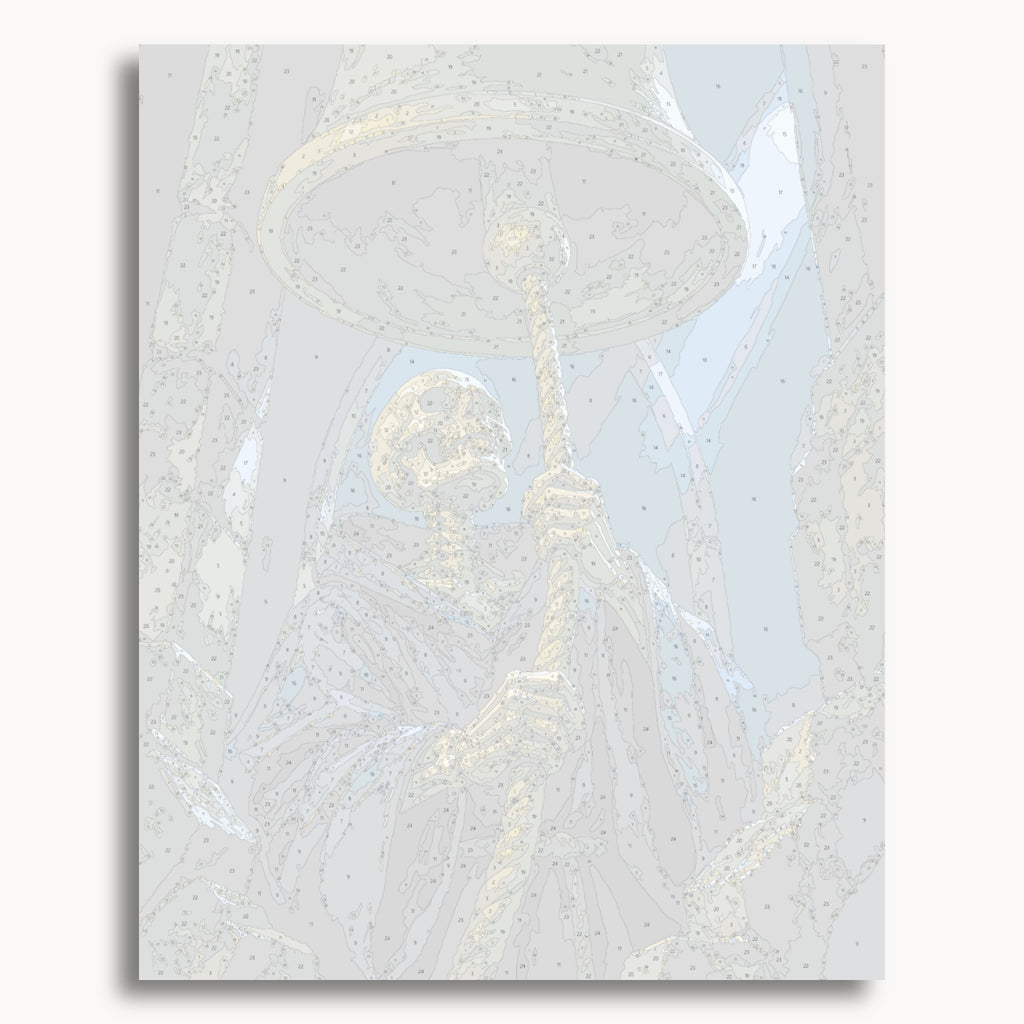Numbered canvas preview for the Midnight Bell Ringer paint by numbers kit