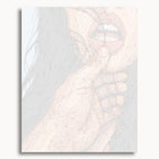 Numbered canvas preview for Bite My Lip, showing outlined painting sections and color numbers.