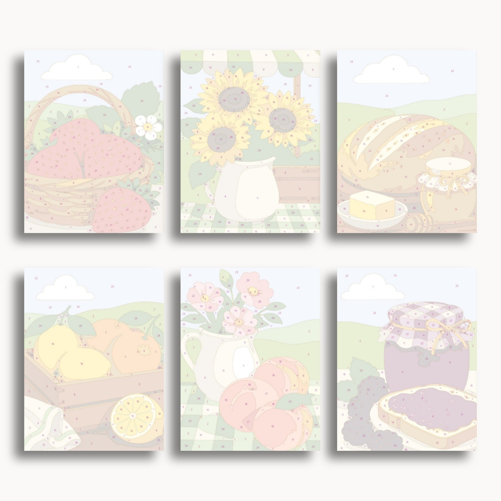 Farmers Market Mini Paint By Numbers Set