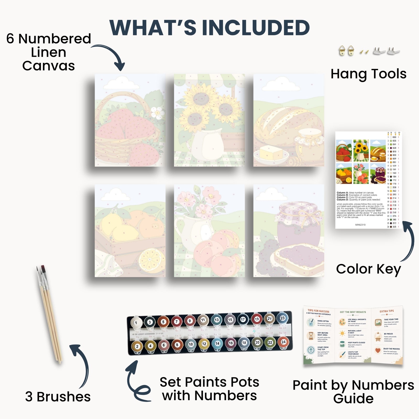 Farmers Market Mini Paint By Numbers Set