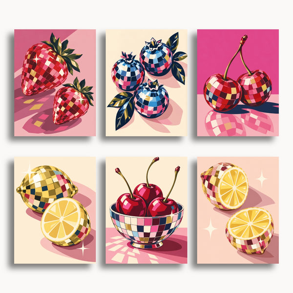 Checkerboard Fruits | 6 Mini Kits | Crafty by Numbers