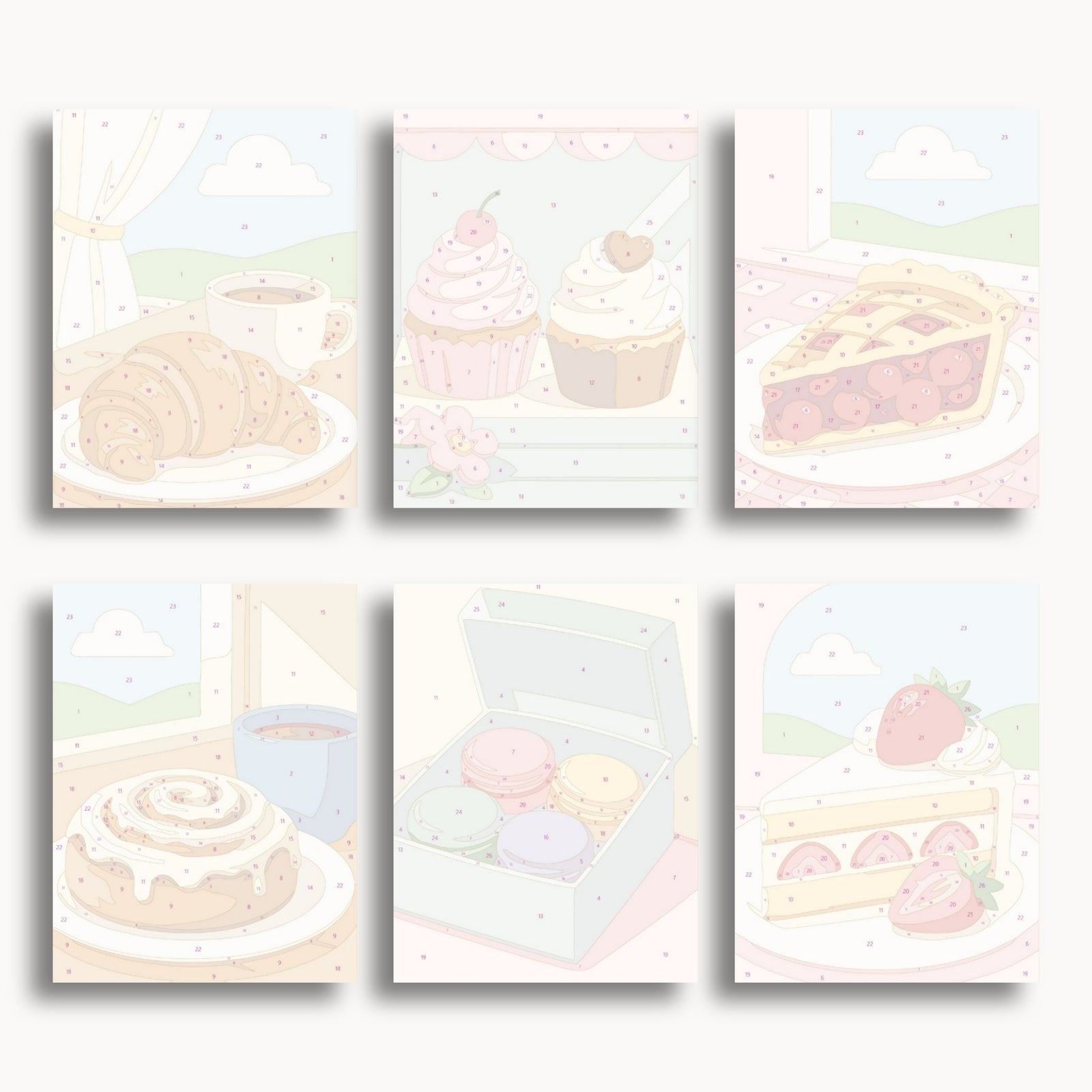 Sweet Treats Mini Paint By Numbers Set