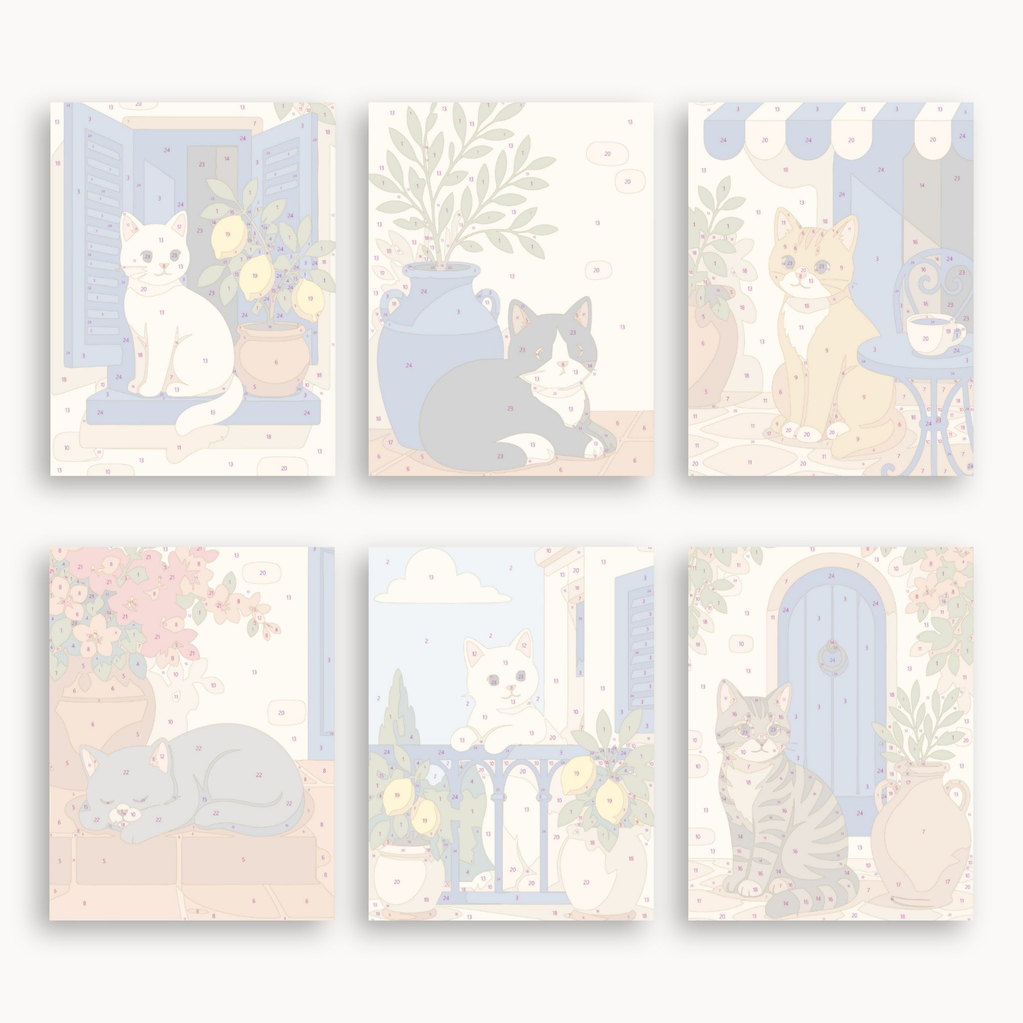 Ensemble de mini peinture par numéros pour spa de luxe