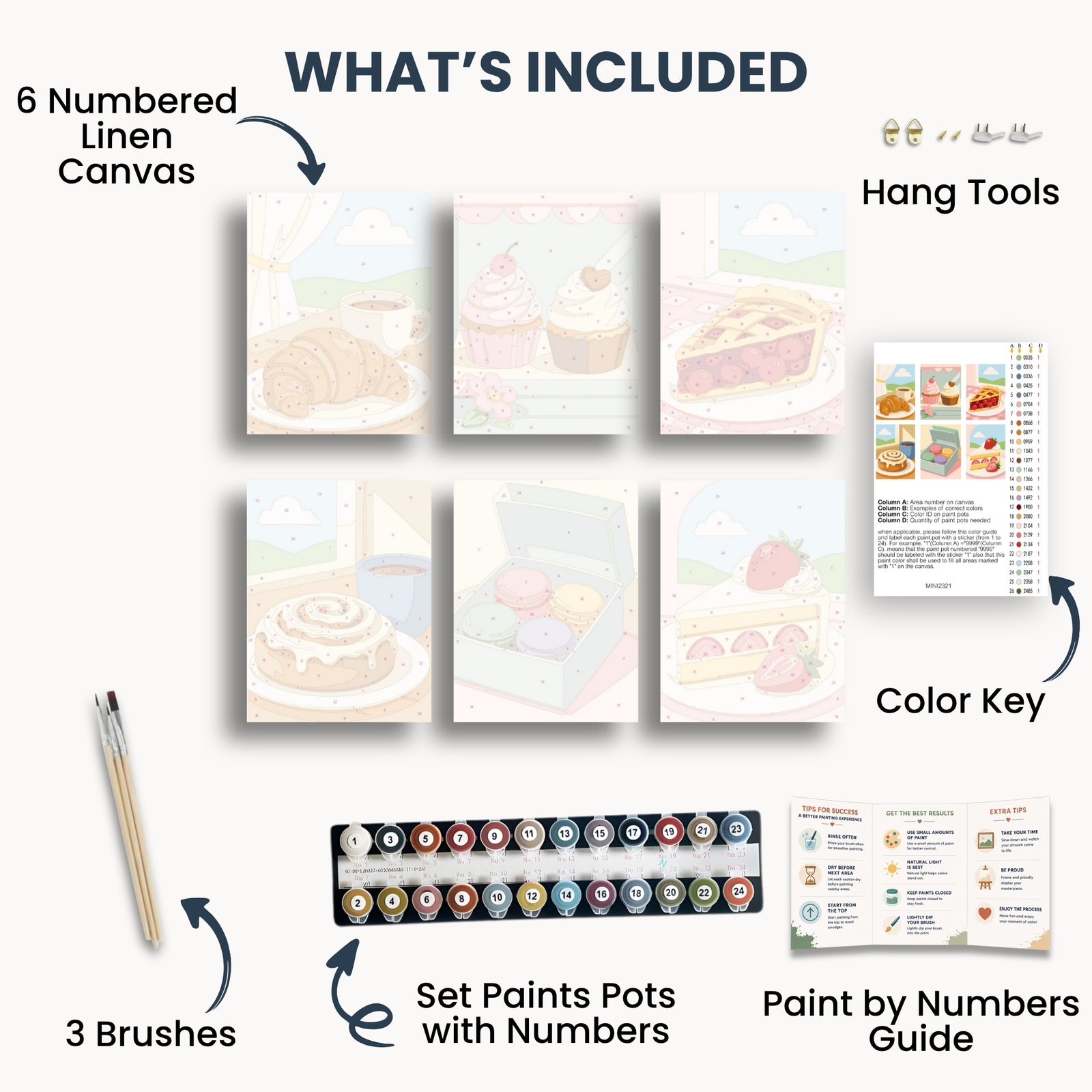Sweet Treats Mini Paint By Numbers Set