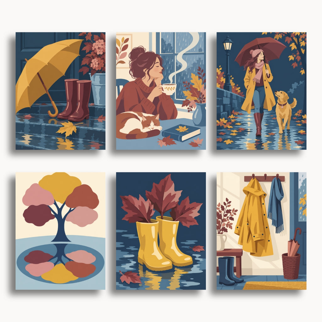 Rainy Autumn Walks | 6 Mini Kits
