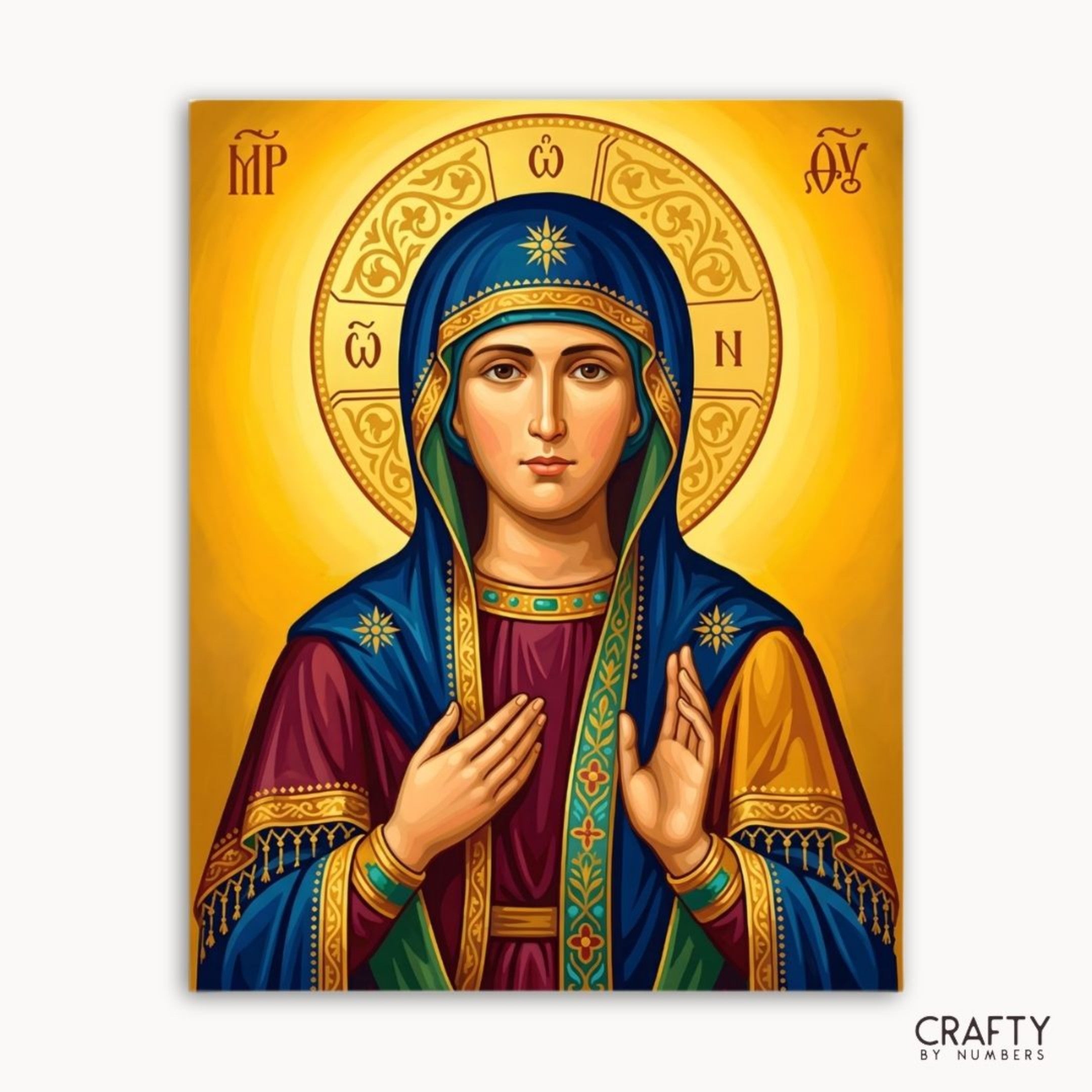 Sacred Byzantine Madonna Paint by Numbers Kit